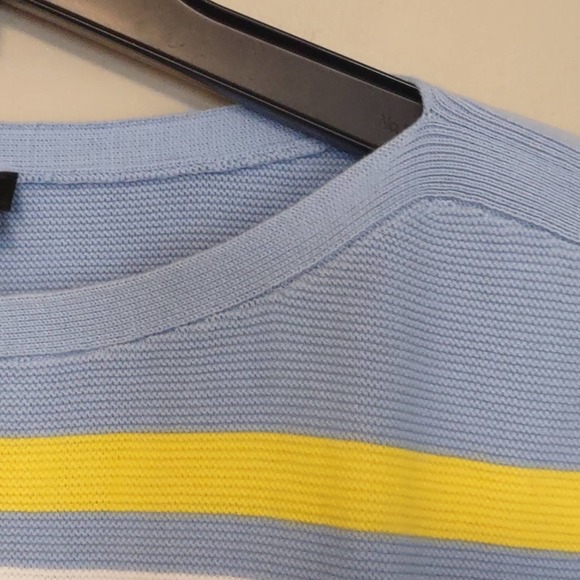 Talbots Pima Cotton 3/4 Button Sleeve Sweater Medium blue - Picture 9 of 10